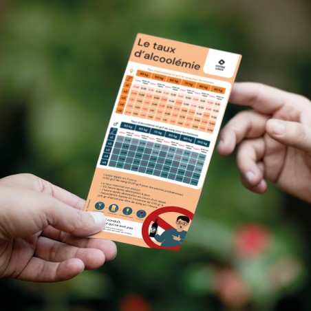 Flyer pédagogique de sensibilisation calcul du taux d alcoolémie